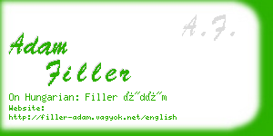 adam filler business card